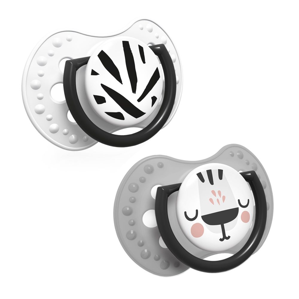 LOVI Dudlík silikonový dynamický SALT&PEPPER 2ks - 0-3m