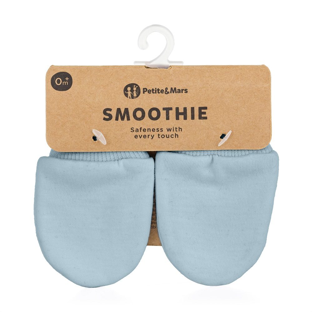 Petite&Mars Rukavičky kojenecké Smoothie - Sky Blue