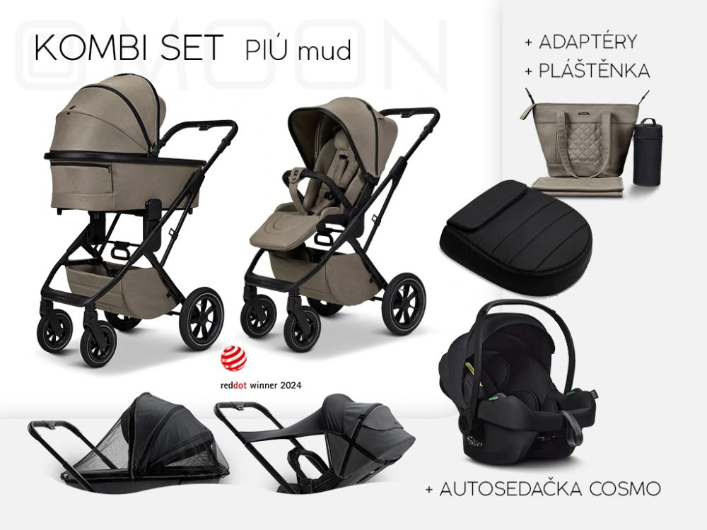 Moon PIÚ Kombi set Black matt - MUD