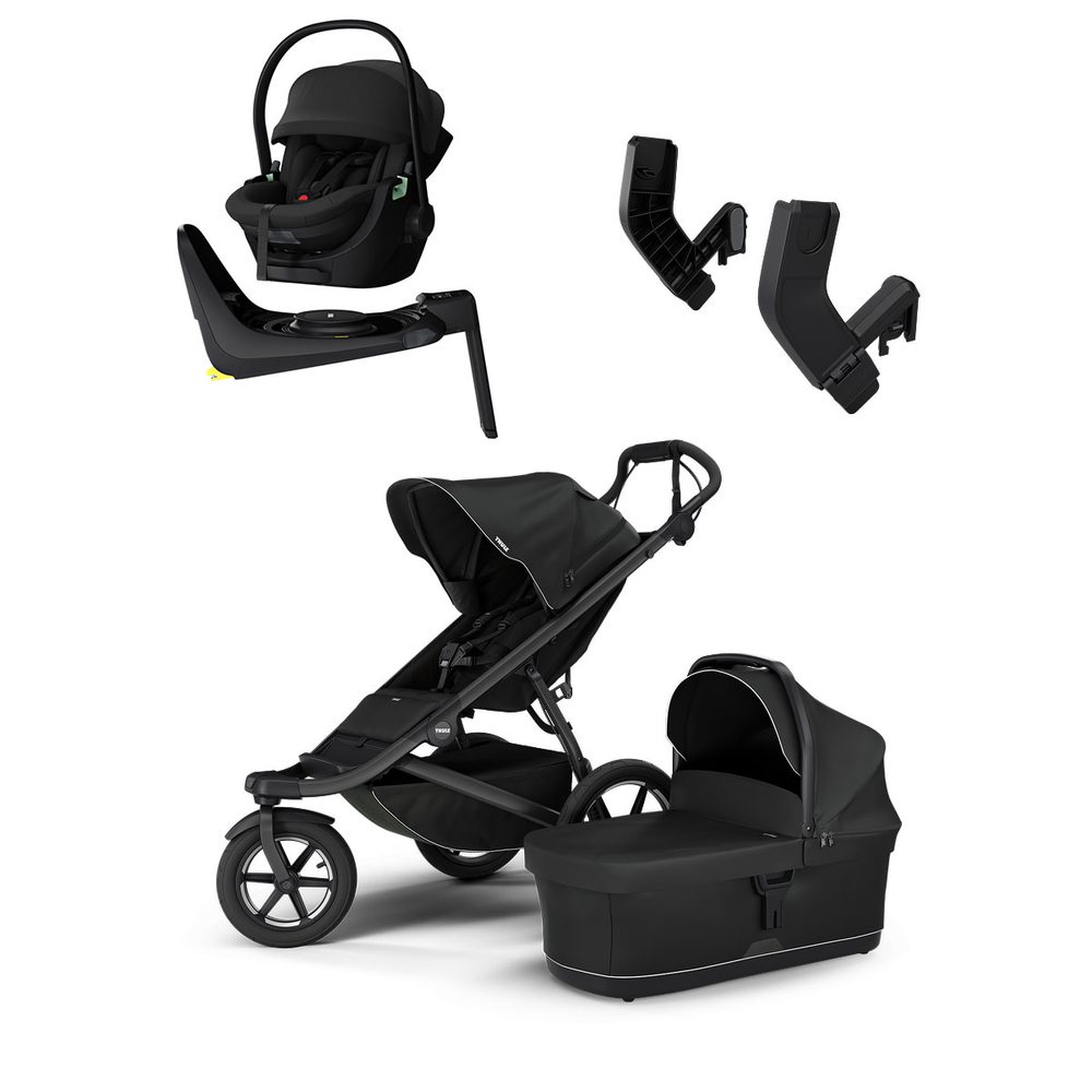 THULE Urban Glide 3 + korba + autosedačka Maple + základna Alfi - Black