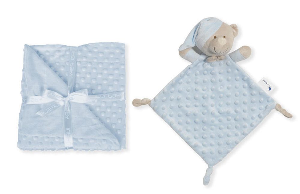 Interbaby DEKA MĚKKÁ KULIČKY + PŘÍTULKA 80x110 modrá