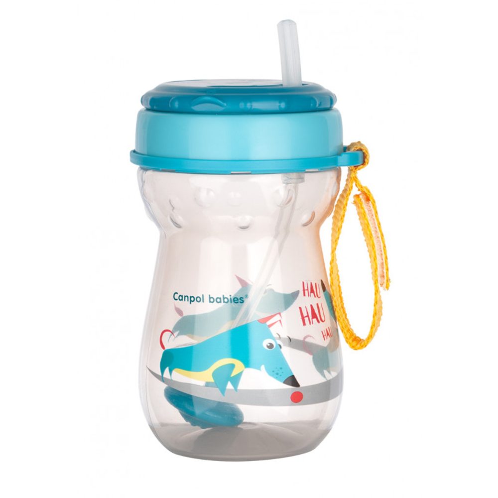 Canpol babies Hrníček sportovní se slámkou a závažím 350ml