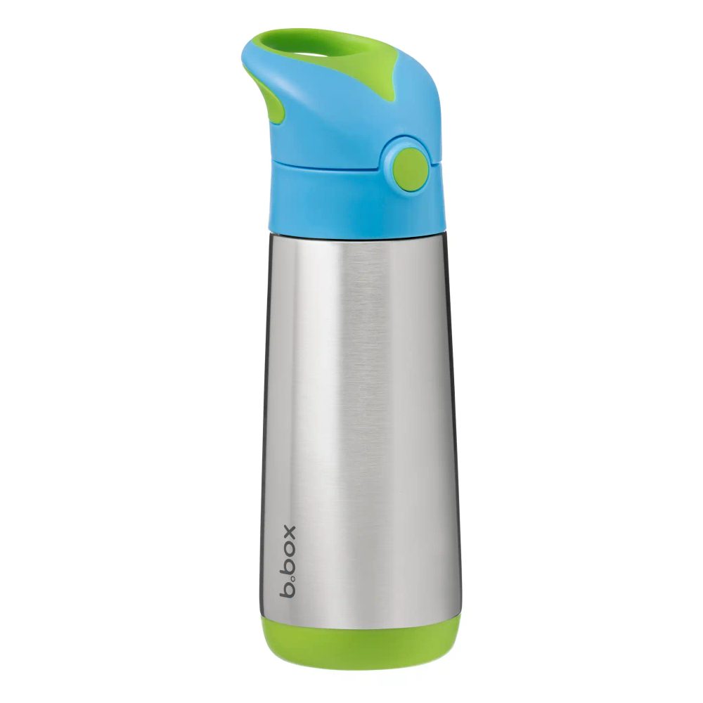 b.box Termoska na pití s brčkem 500ml - modrá/zelená