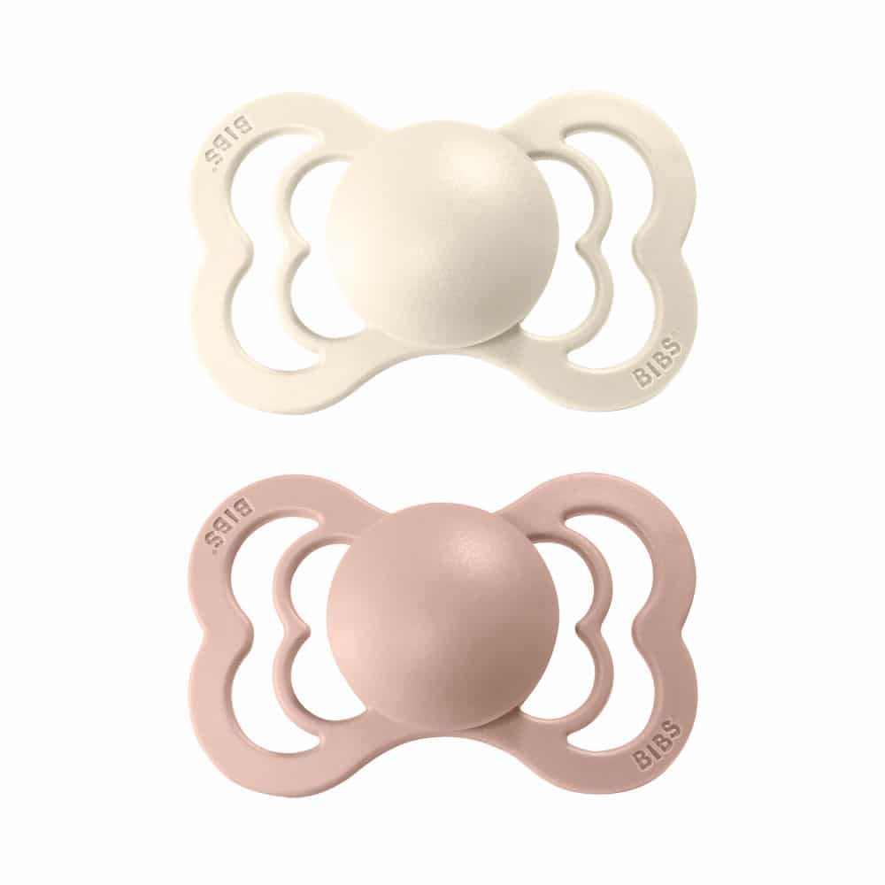 BIBS Supreme dudlíky z přírodního kaučuku 2ks vel.1 - Ivory / Blush