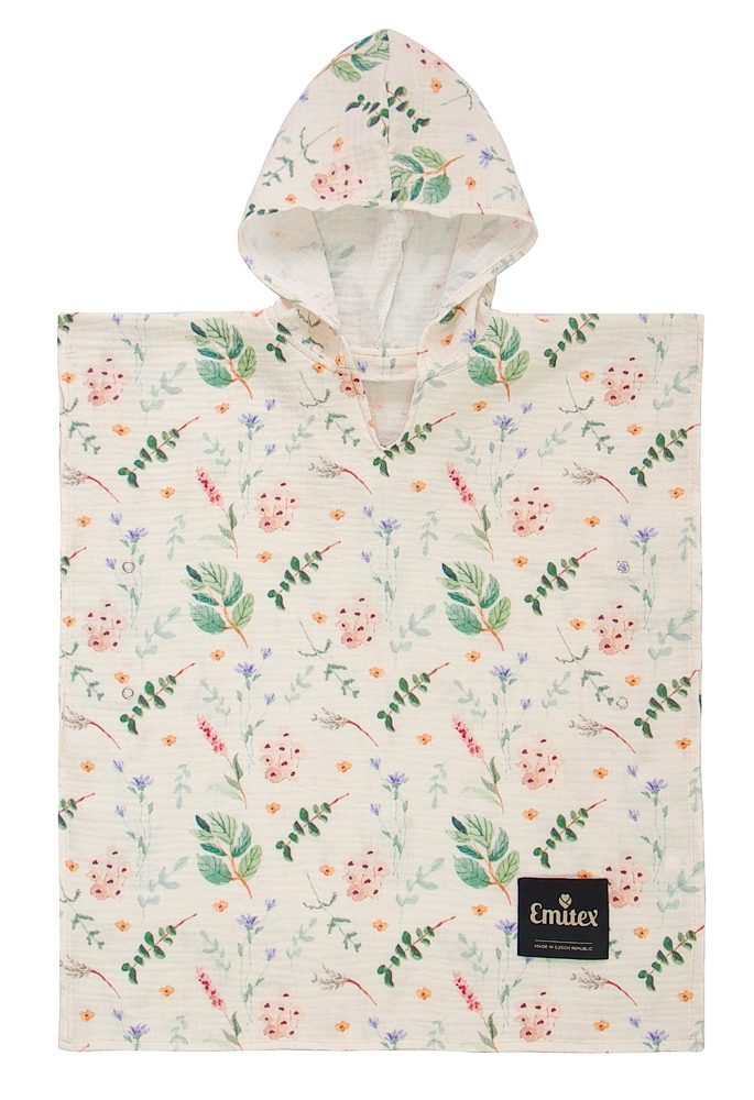 Emitex Mušelínové pončo Forest Blossom - věk 1-3
