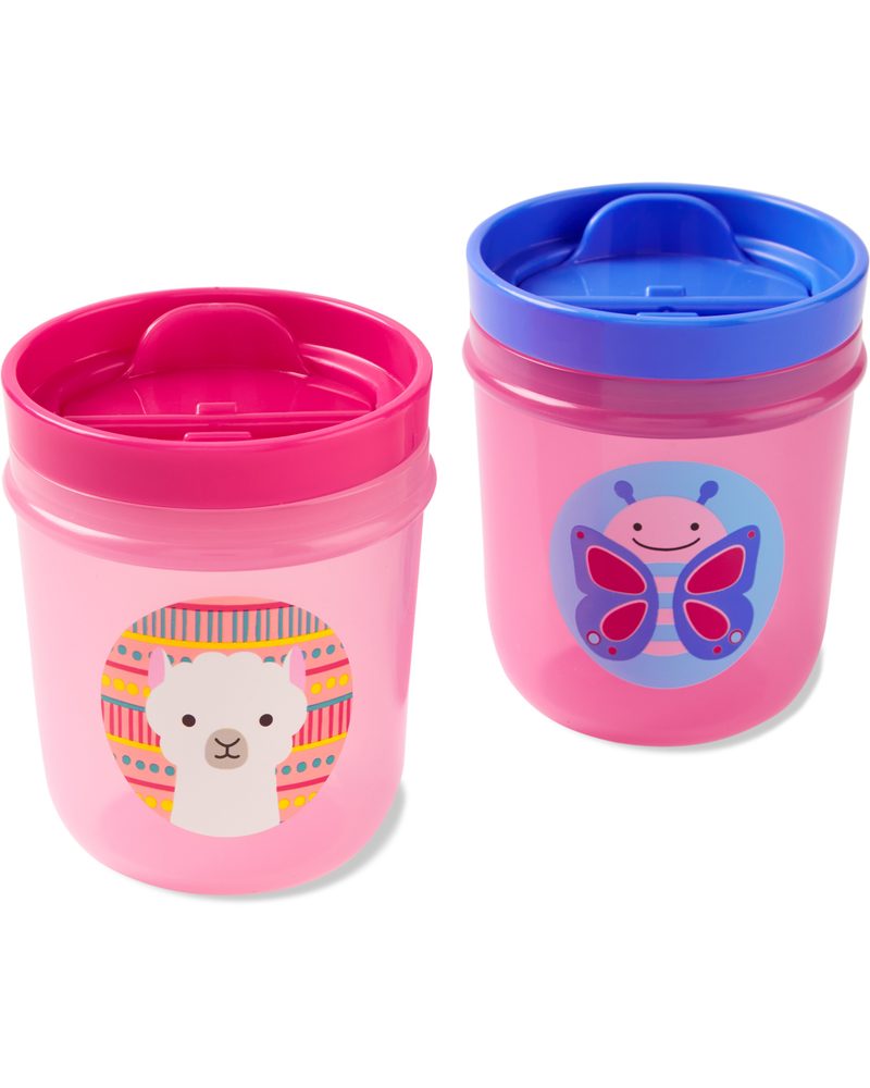 Skip Hop Zoo Pohárky s víkem set Lama / Motýlek 18m+