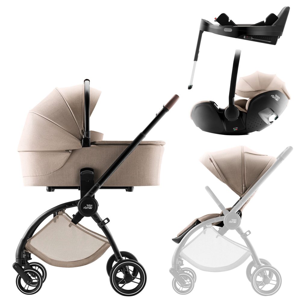 BRITAX-RÖMER Set kočárek Rio + hluboká korba + autosedačka Baby-Safe PRO + Vario Base 5Z Style