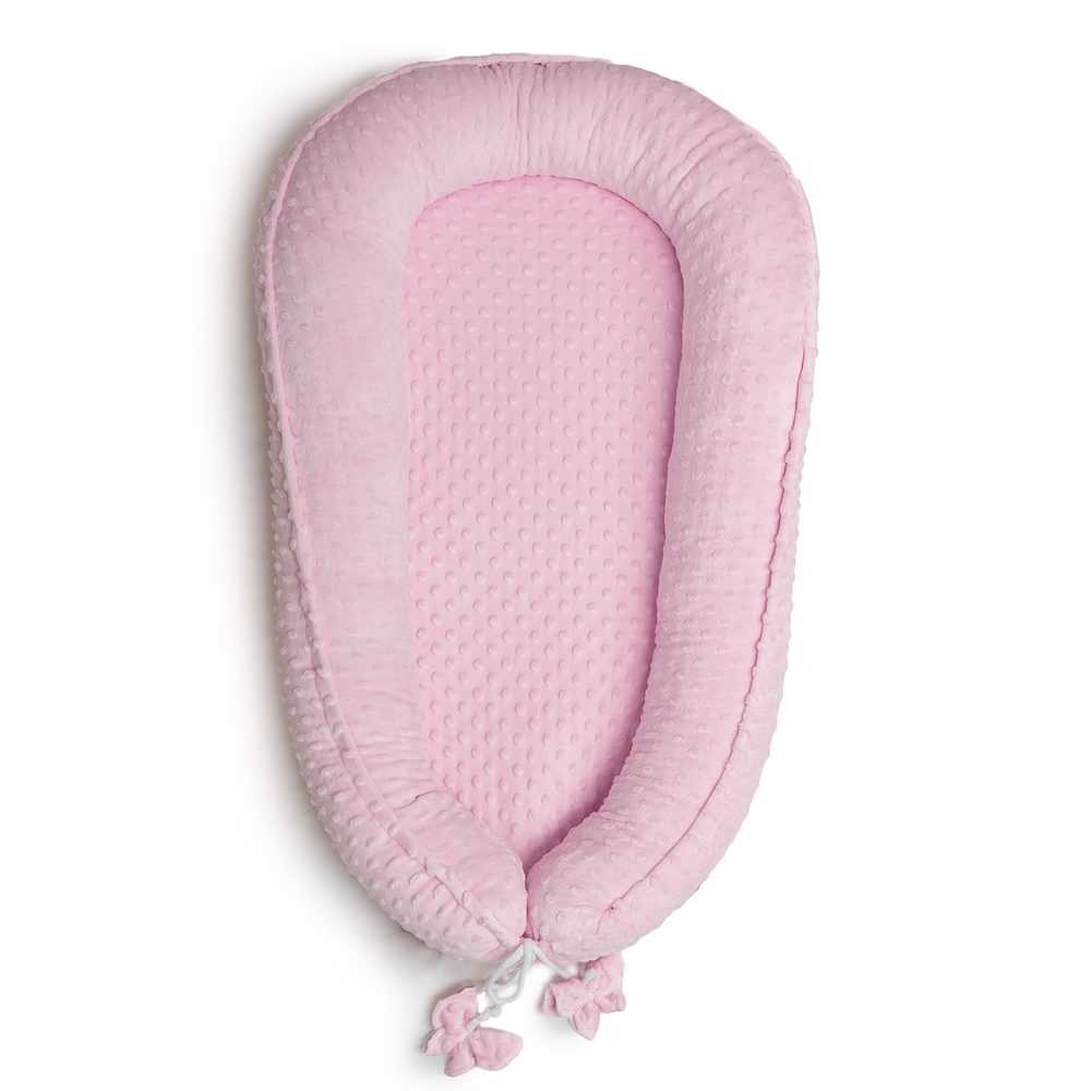 ESITO Luxusní hnízdo Minky Bamboo jednobarevné Pink - růžová / 100 x 65 cm
