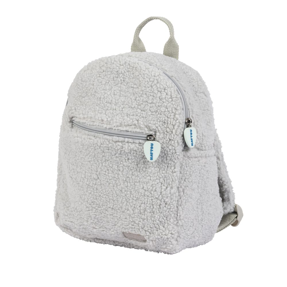 Nattou Batoh dětský plyšový Teddy blue - NATTOU Batoh dětský plyšový Teddy grey