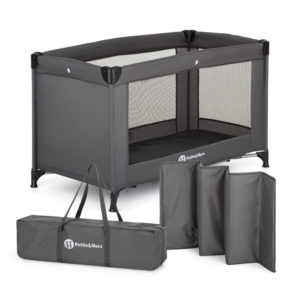 PETITE&MARS Postýlka cestovní Koot Lite, Dark Grey