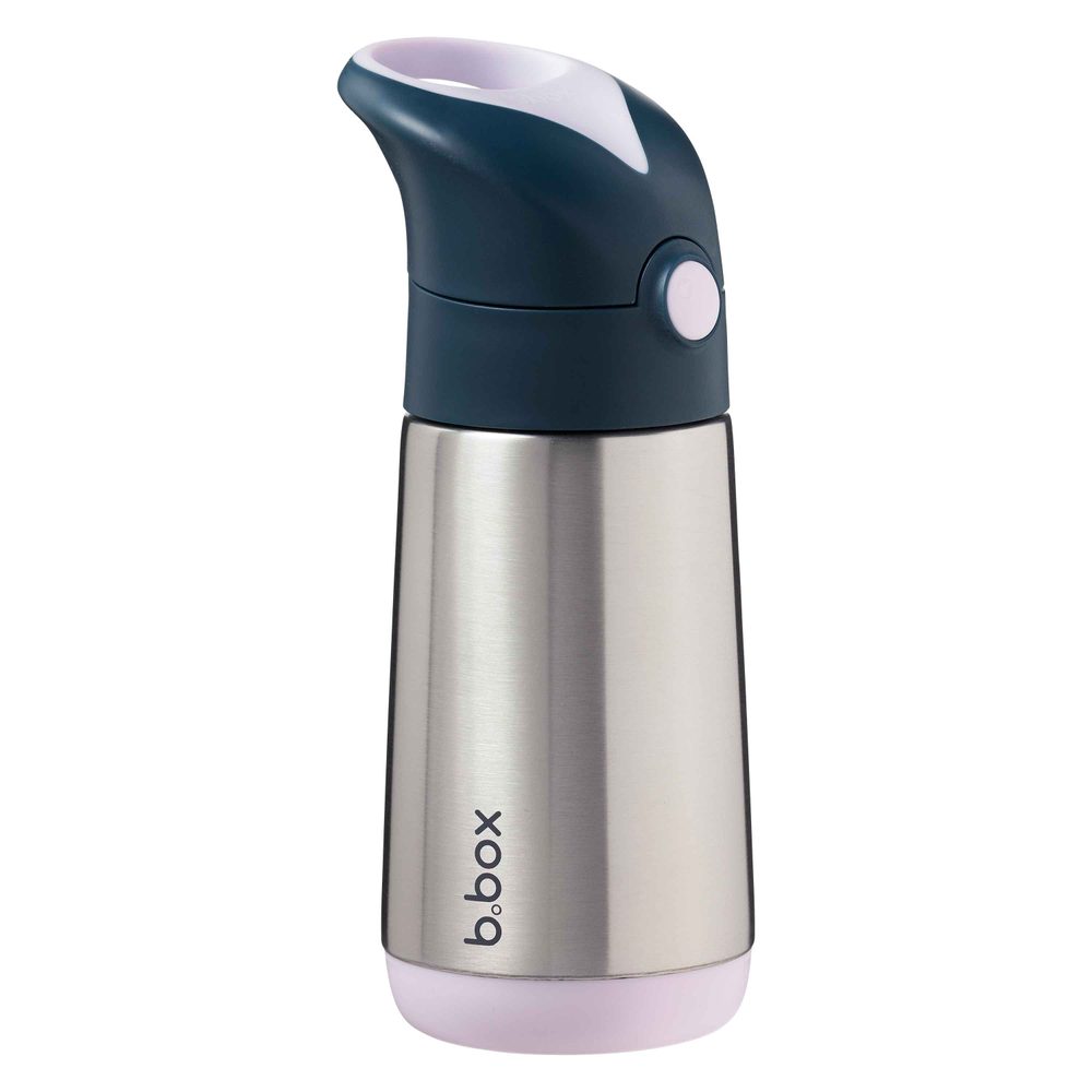 b.box Termoska na pití s brčkem 350ml - indigo/růžová