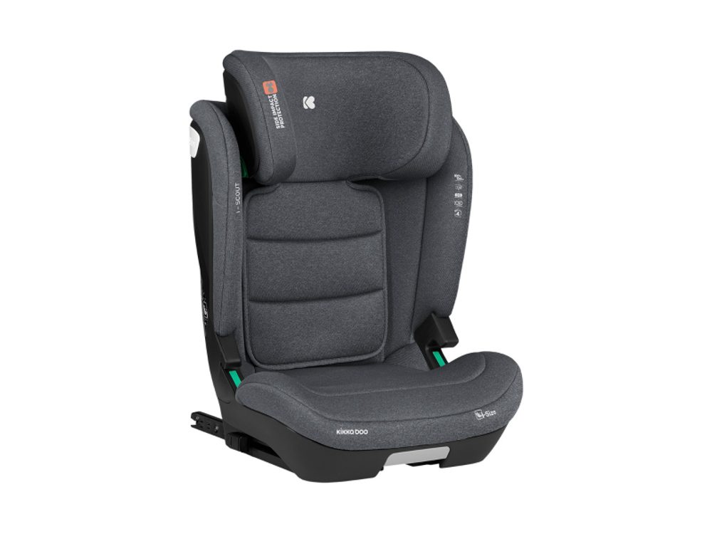 KikkaBoo Autosedačka 100-150 cm i-Scout i-SIZE Dark Grey