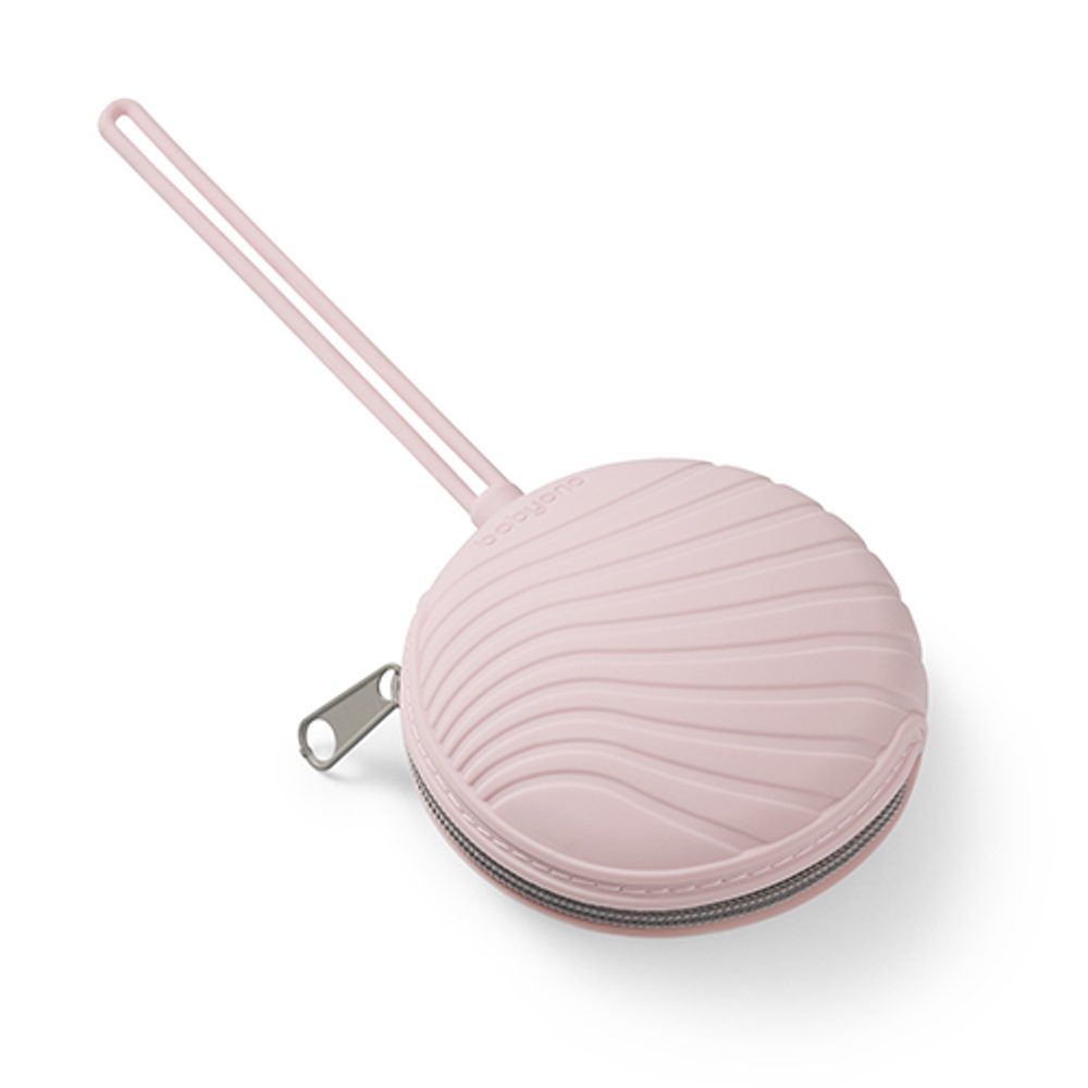 BABYONO Pouzdro na dudlík silikonové béžové 0m+ - BABYONO Pouzdro na dudlík silikonové růžové 0m+