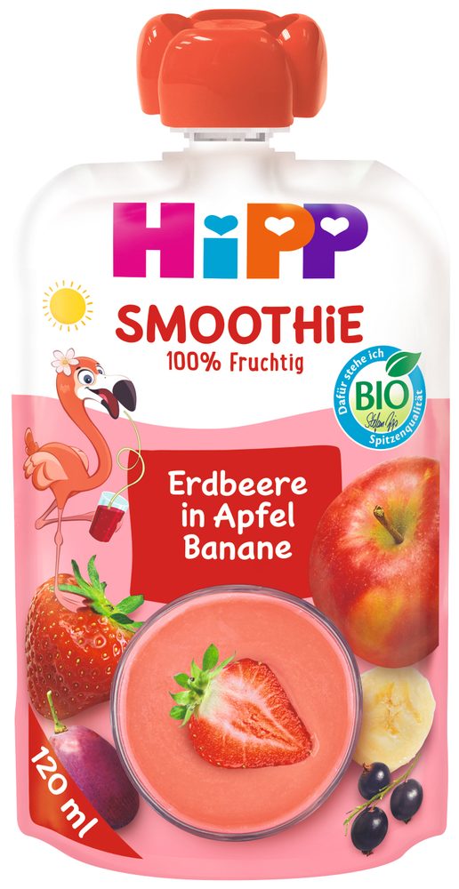 HiPP BIO Smoothie Jablko-Banán-Červené ovoce - EXPIRACE 28.7.2026
