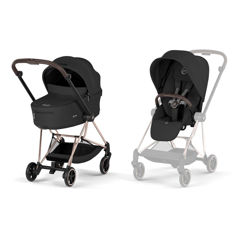 Cybex Mios Comfort podvozek + skládací korbička 2026 - Rosegold / Sepia Black