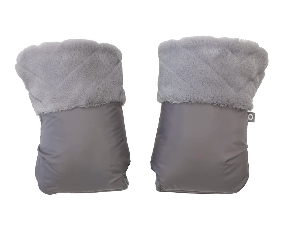 rukavice na kočárek Fur Grey