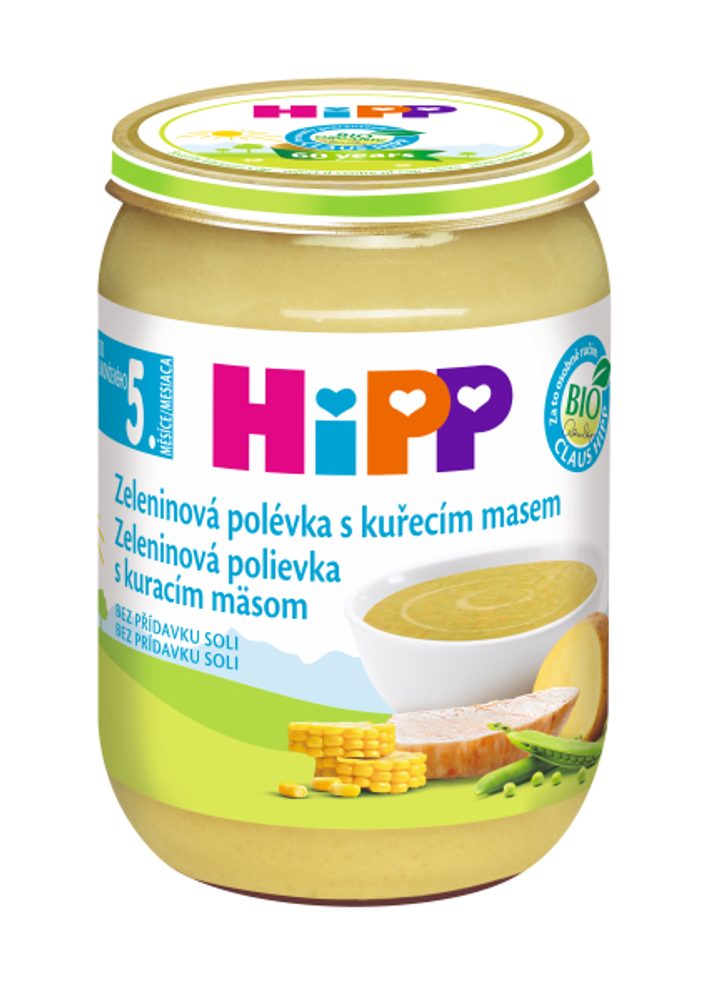 HiPP BIO Zeleninová polévka s kuřecím masem