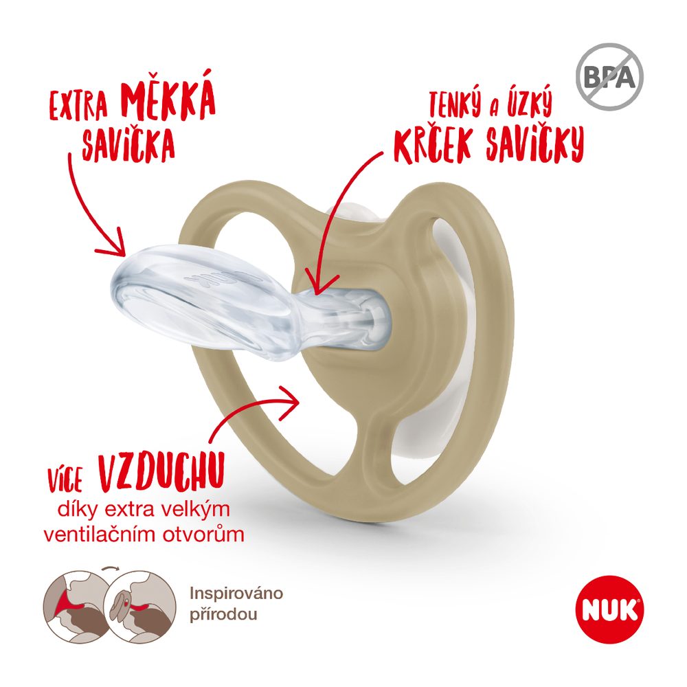 NUK Dudlík Space (6-18 m.) - mix barev