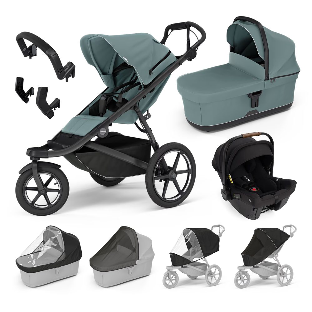 THULE Trojkombinace 9v1 Urban Glide 3 + Bassinet + příslušenství 2024 + Nuna PIPA™ URBN - Mid Blue