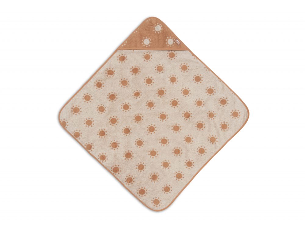 Jollein Osuška s kapucí froté 75x75 cm Jacquard Sun