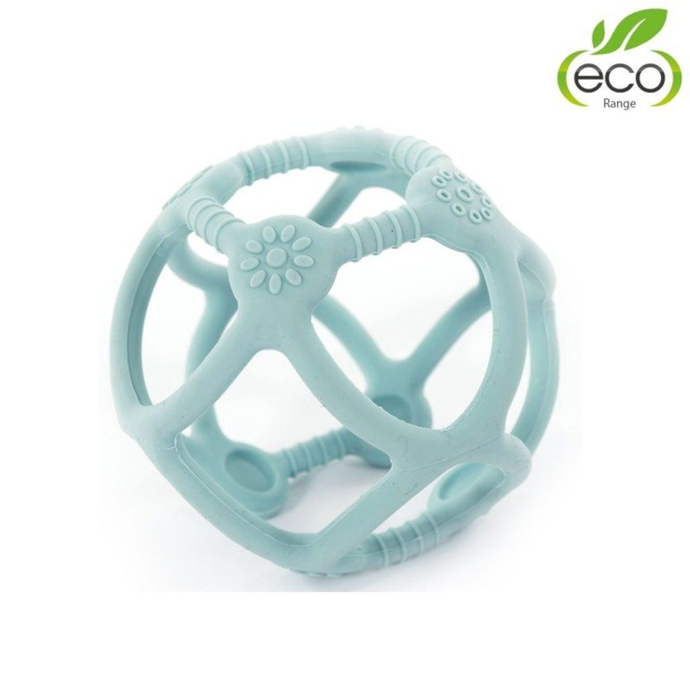 Bo Jungle silikonové kousátko B-BALL - Pastel Blue