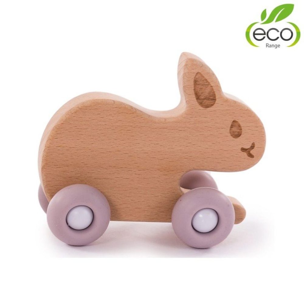 Bo Jungle dřevěná hračka B-WOODY Rabbit - Pastel Pink
