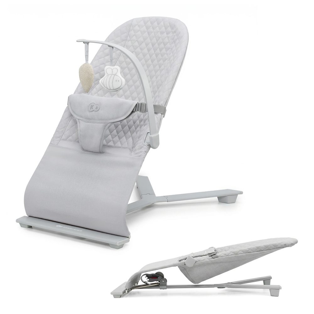 Kinderkraft houpací lehátko mimi light grey do 9 kg