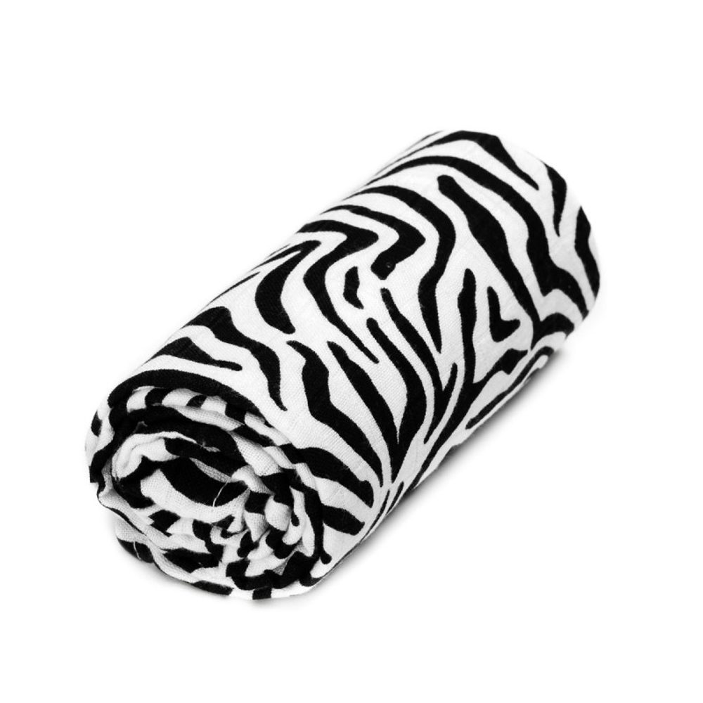 T-Tomi Bambusová BIO osuška s potiskem - zebra skin
