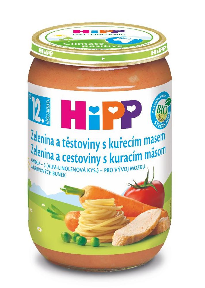 HiPP BIO Zelenina a těstoviny s kuřecím masem