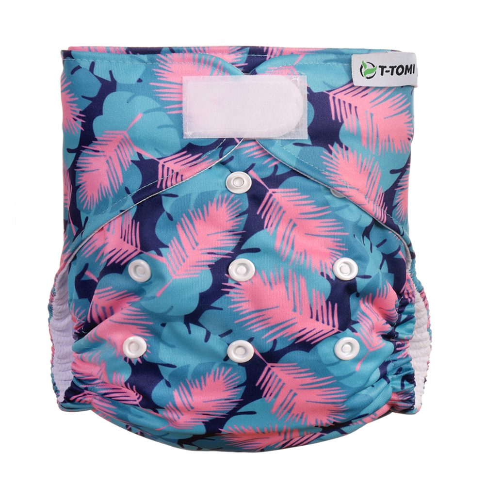 Levně T-Tomi Kalhotková plena AIO - přebalovací set suchý zip - FEATHERS