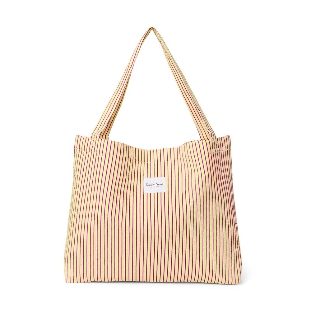 STUDIO NOOS Taška mom bag Poplin - Butter Yellow Striped