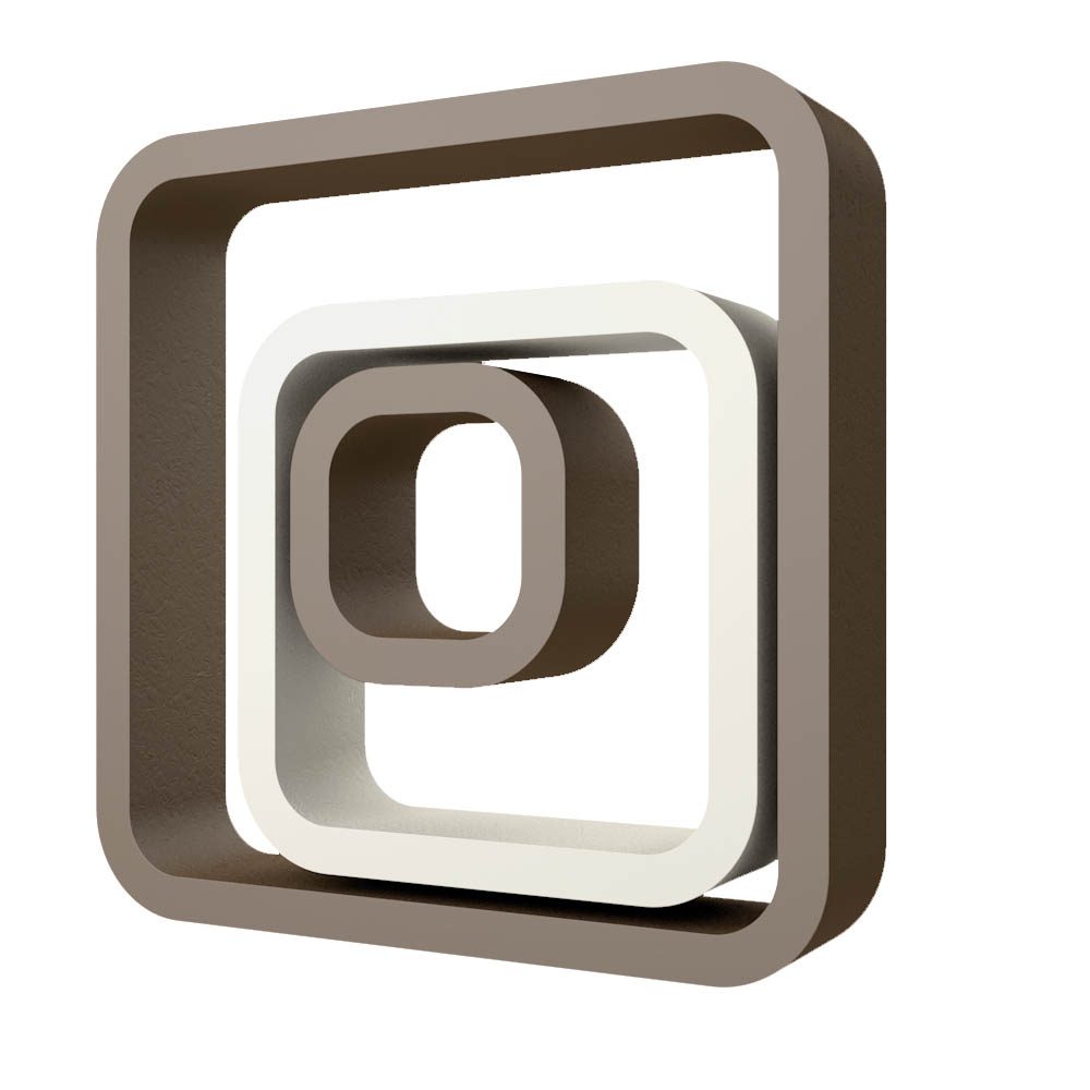 Faktum Polička Pille 3 ks - hnědá/béžová/hnědá