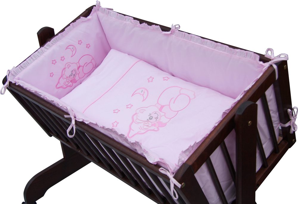 Scarlett Souprava do kolébky Měsíček- růžová