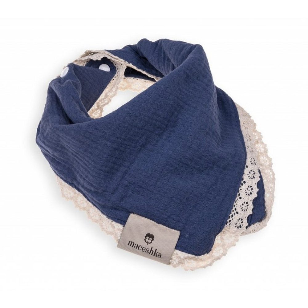 Maceshka Slintáček Nature dvojitý s ozdobným okrajem - Indigo, krajka