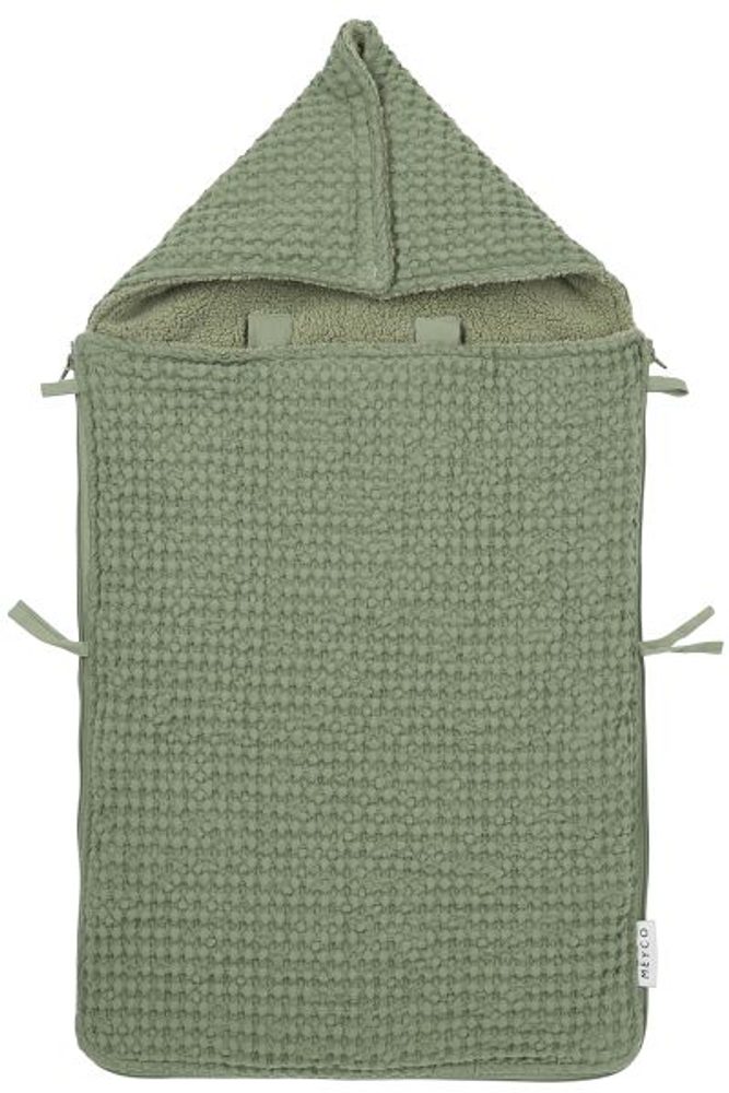Meyco Fusak Waffle Teddy - Olive Green