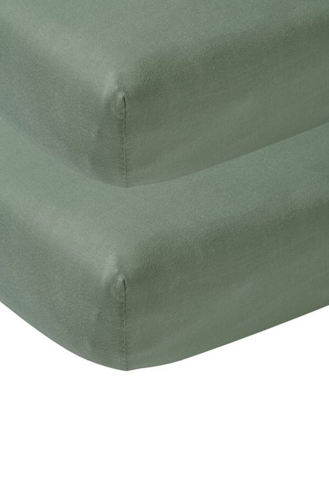 Meyco Žerzejové prostěradlo 60x120 - Forest green