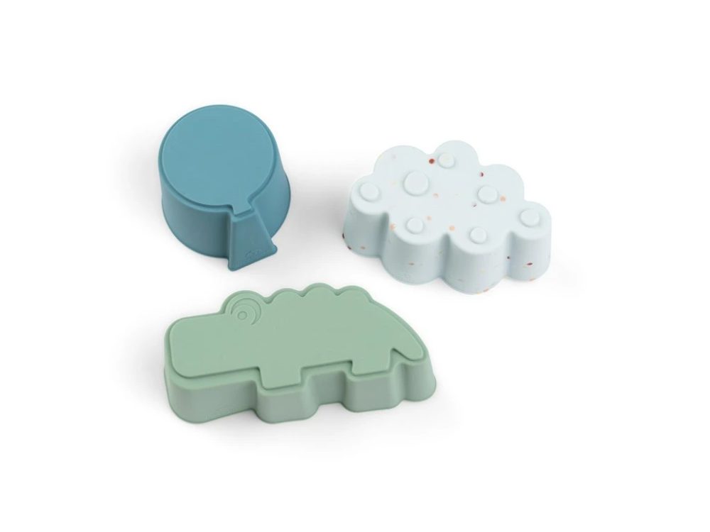 Silikonové mističky Happy Clouds 3ks - Modré