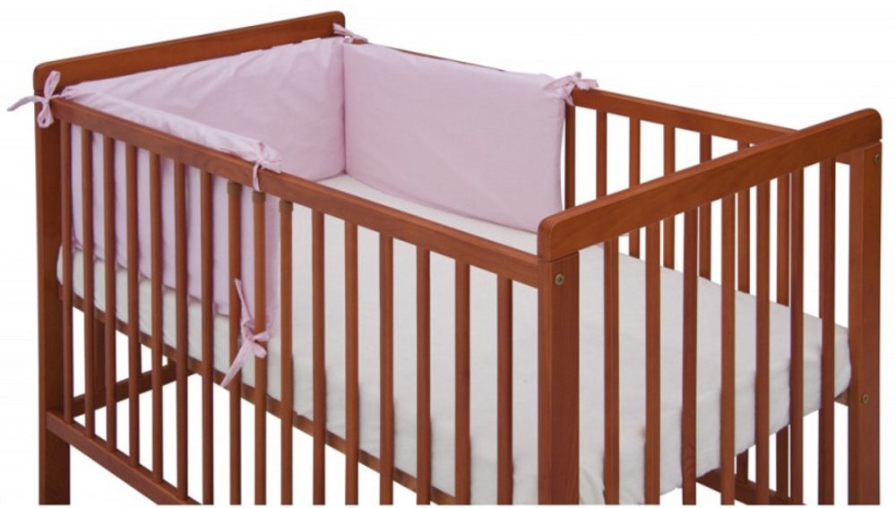 Scarlett Ochranný límec do postýlky 4dílný Hugo- růžový