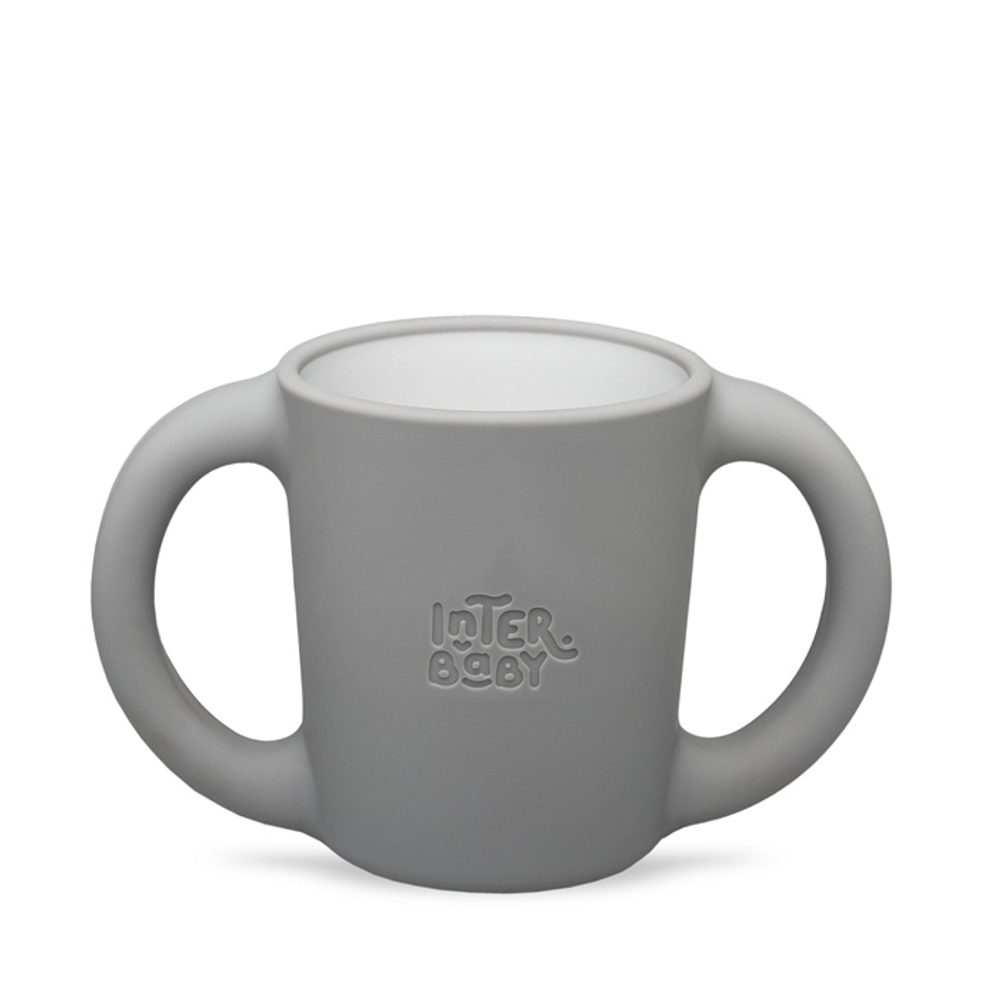 Interbaby JÍDELNÍ SET silikonový - šedý (obrázek 5)