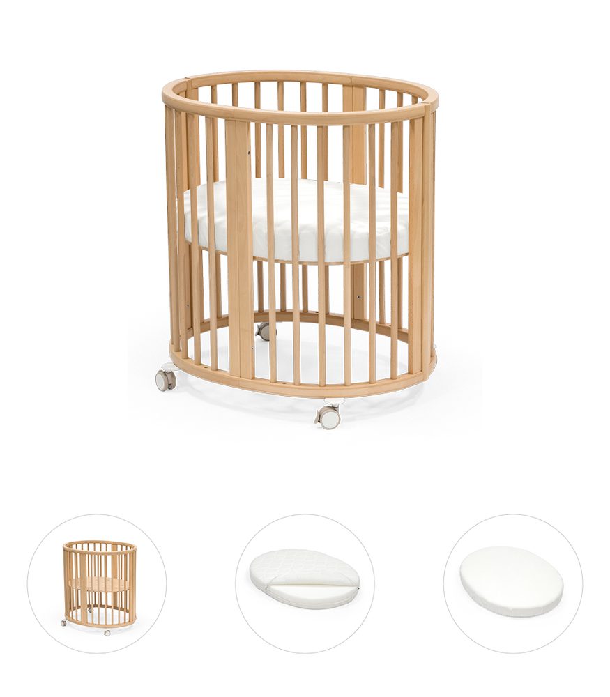 Levně STOKKE® Sleepi™ Mini V3 + matrace + prostěradlo - Natural