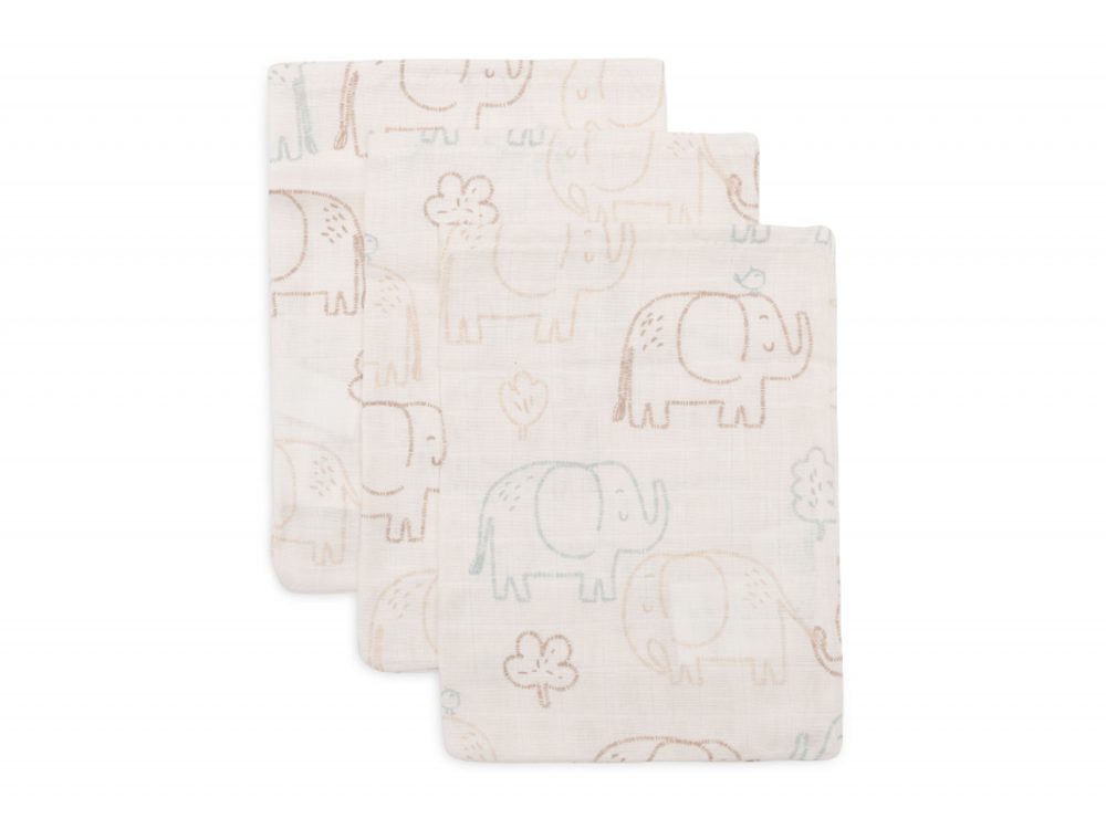 Jollein Žínky 3 ks Elephant Tales