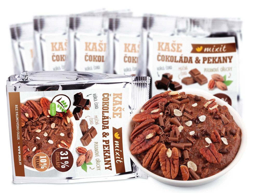 Mixit Čokoládová kaše s pekany do kapsy (6 ks)