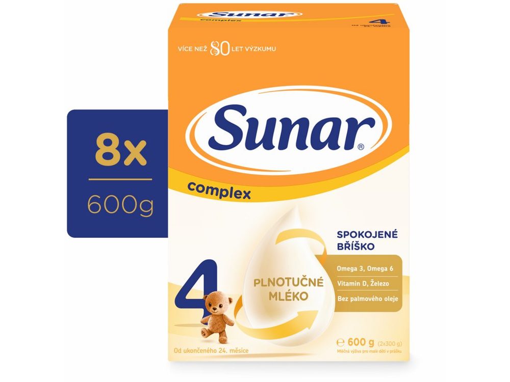 Sunar 8x Complex 4 Mléko kojenecké 600g