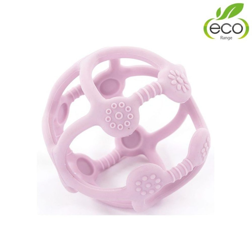 Bo Jungle silikonové kousátko B-BALL - Pastel Pink