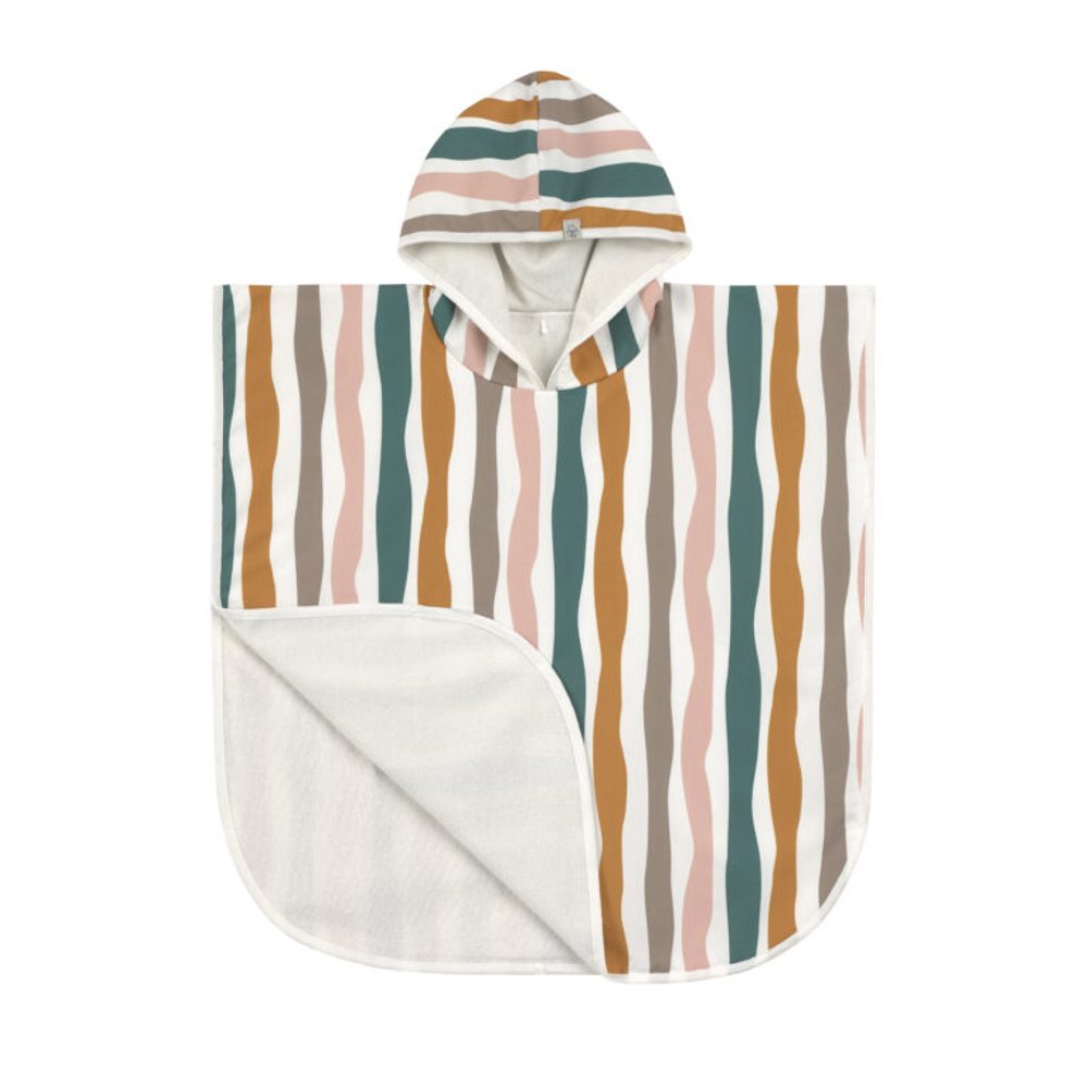 Lässig Splash Beach Poncho waves pink/nature