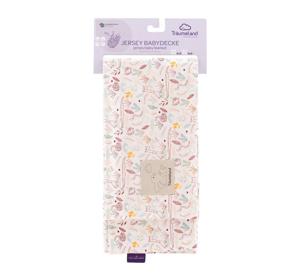 TRÄUMELAND Deka Jersey 100 x 75 cm Dschungel (obrázek 4)