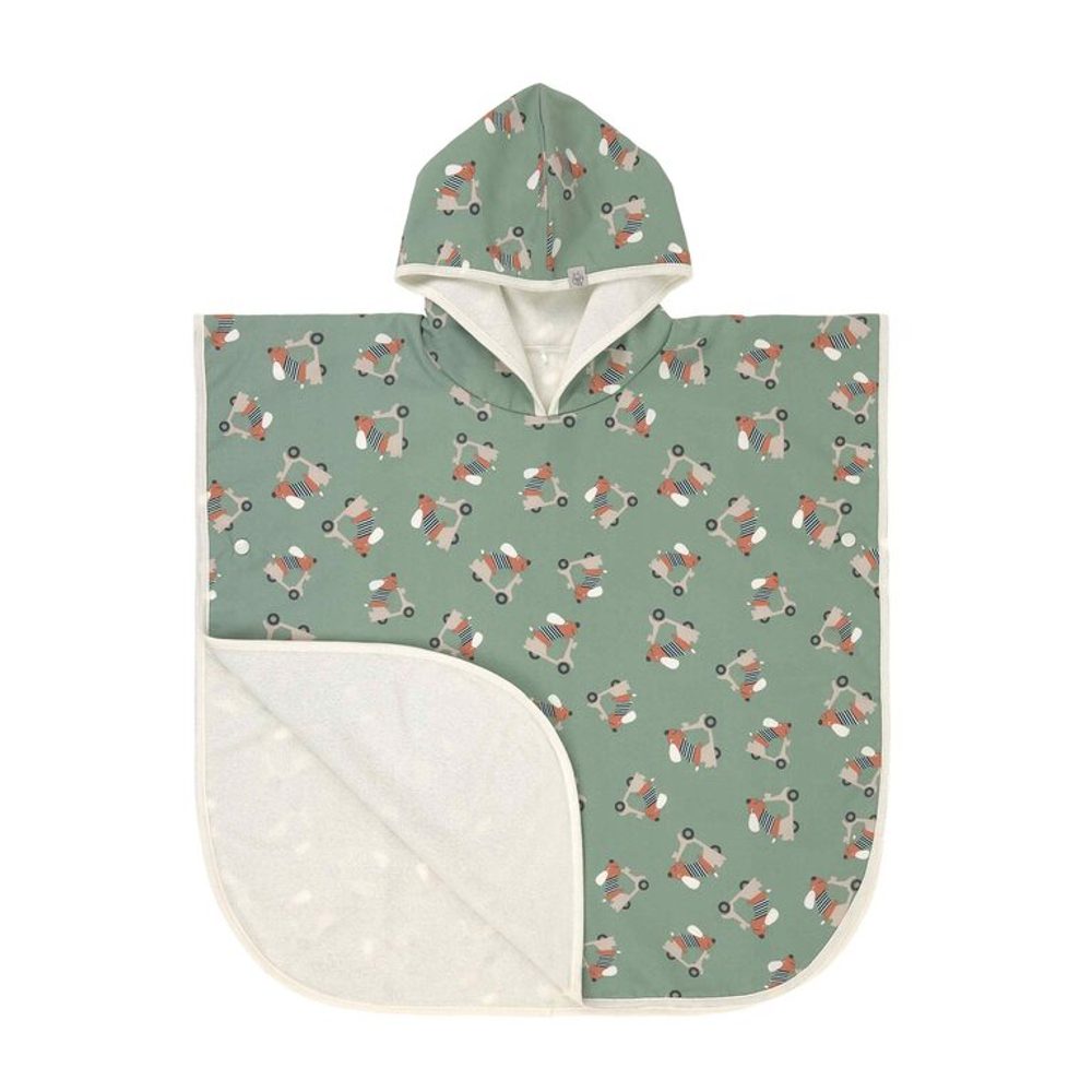 LÄSSIG pončo scooter/dog green