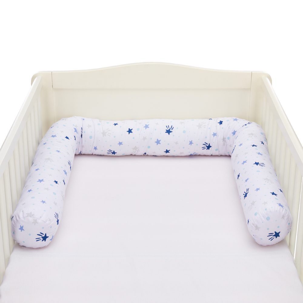 Fillikid Mantinel válec do postýlky Jersey stars white/blue 190 cm