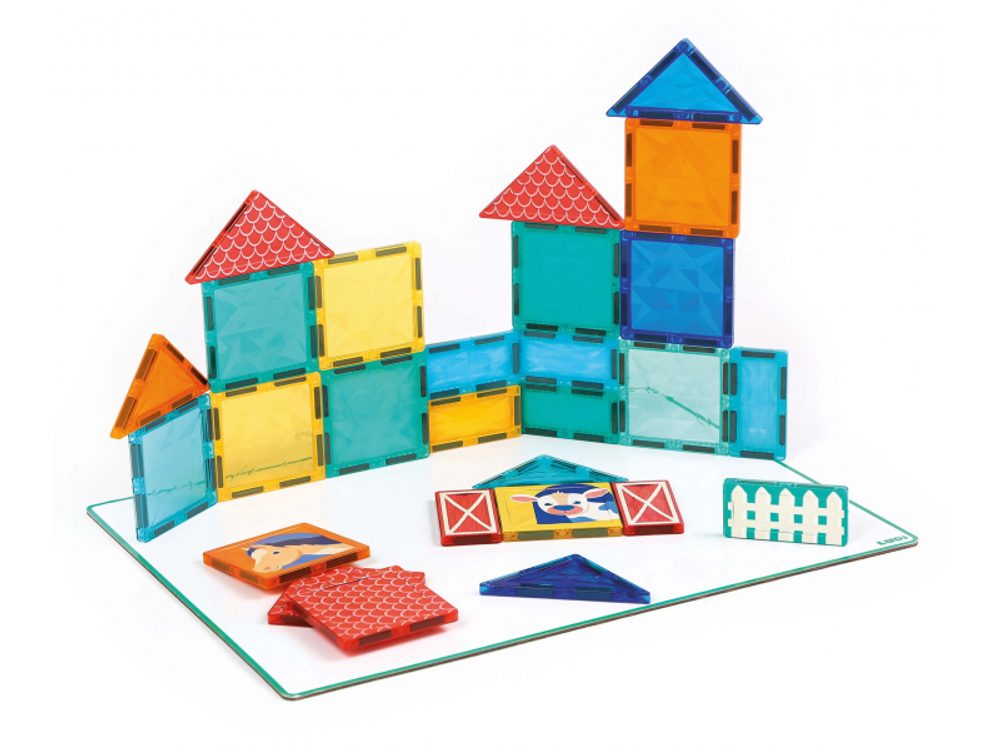 Ludi Magnetická stavebnice s tabulí Farma 27 ks