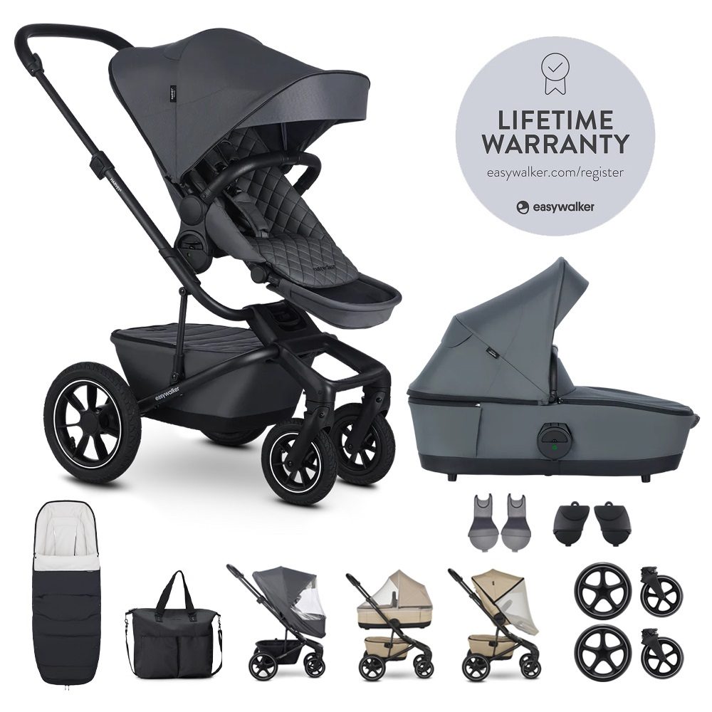 Easywalker Set XXL Harvey⁵ Air Premium s příslušenstvím - Mineral Grey